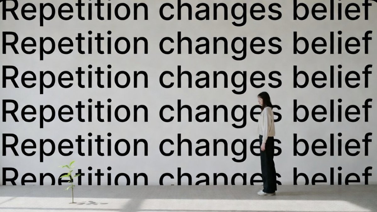 Why Repetition Changes Belief (And Motivation Doesn't)